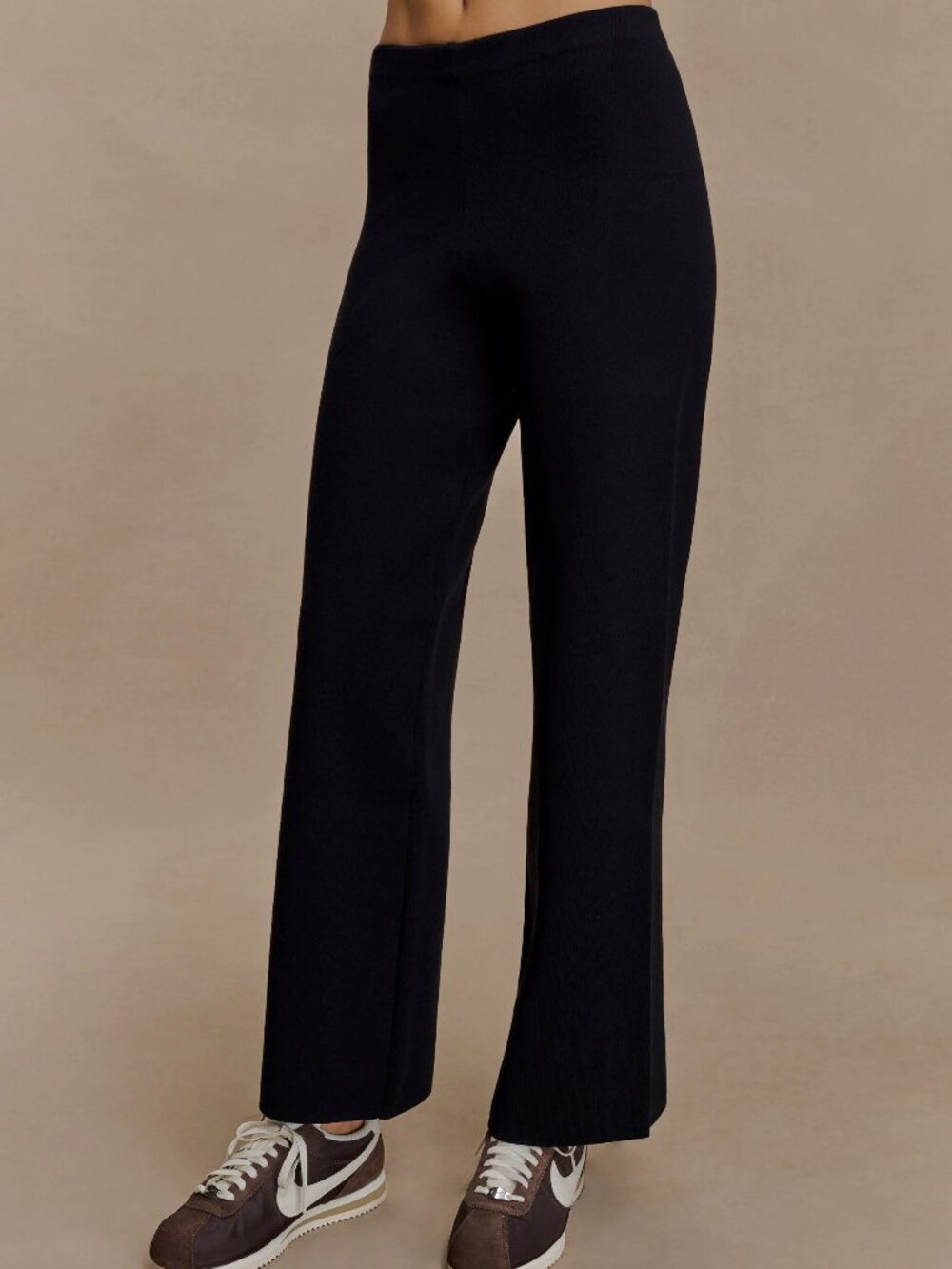 MESHKI Kerrymae Knit Pants Straight Leg Black size XL Minimalist Casual - Picture 11 of 12